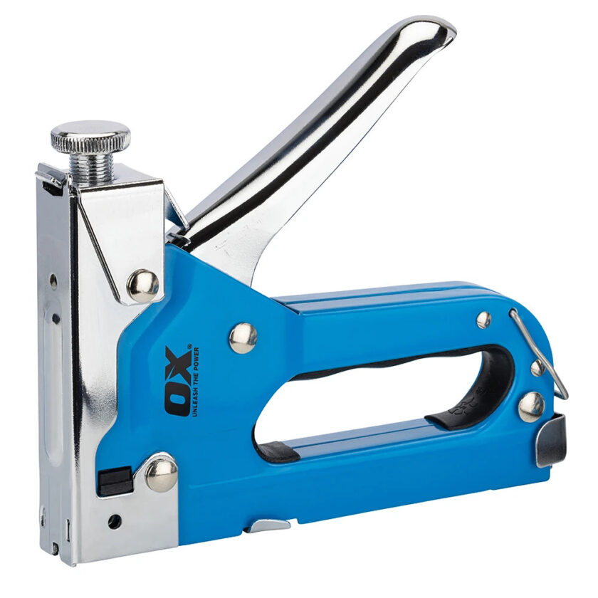 OX Tools Trade Heavy Duty 3 Way Staple Gun for Carpentry, Upholstery, Repair, Decoration, DIY