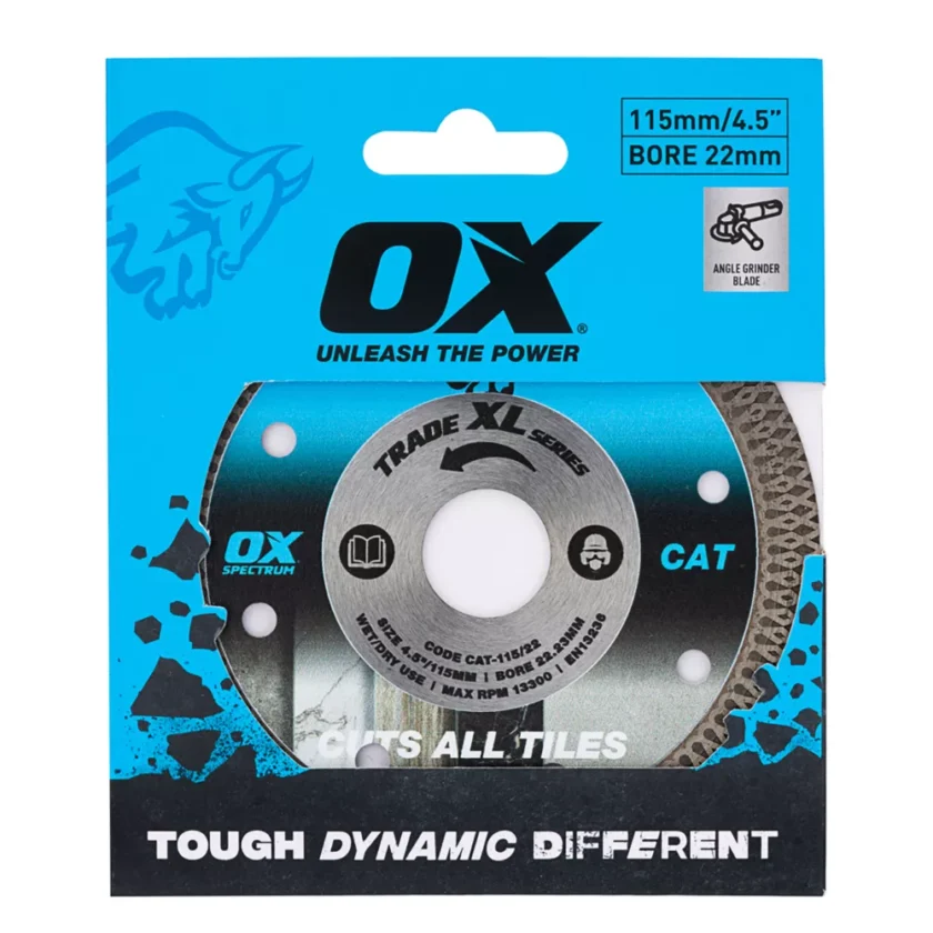 OX Tools XL Cuts All Tiles Diamond Blade, Steel